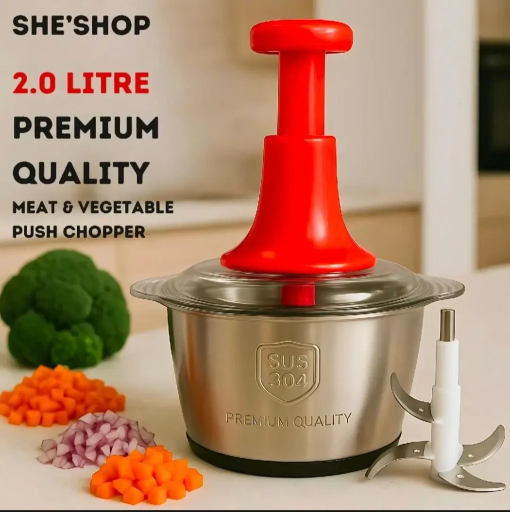 High Quality Stainless Steel Multifunctional 2L Hand Push Choppe in Khyber Pakhtunkhwa