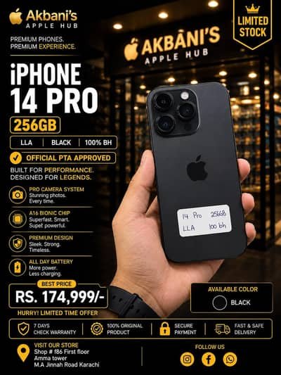 Apple iPhone 14 Pro 256GB Sim Unlock in Karachi