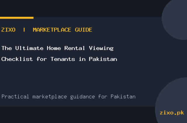 The Ultimate Home Rental Viewing Checklist for Tenants in Pakistan