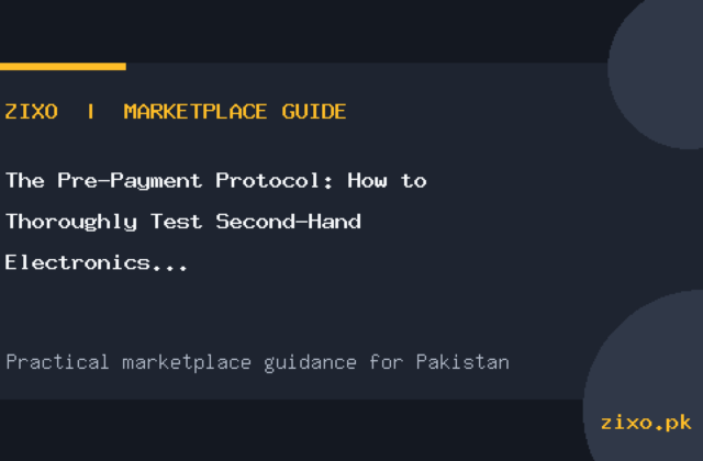 The Pre-Payment Protocol: How to Thoroughly Test Second-Hand Electronics in Pakistan