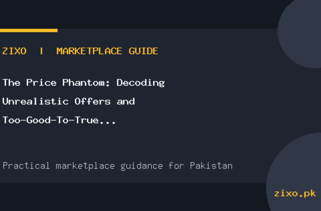 The Price Phantom: Decoding Unrealistic Offers and Too-Good-To-True Deals on Pakistani Classifieds