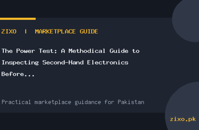 The Power Test: A Methodical Guide to Inspecting Second-Hand Electronics Before Handing Over Cash in Pakistan