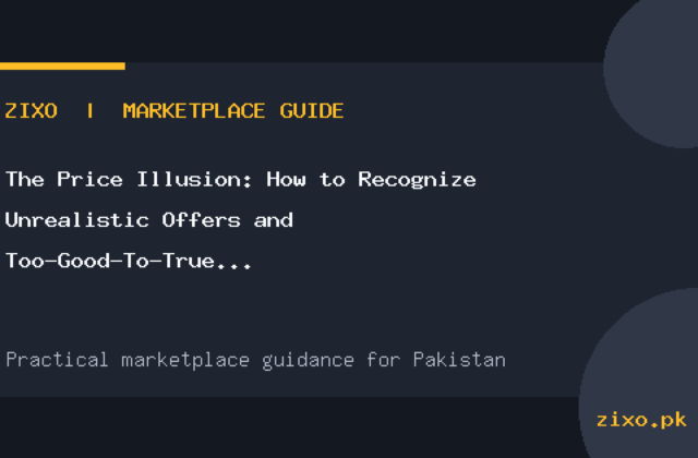 The Price Illusion: How to Recognize Unrealistic Offers and Too-Good-To-True Deals in Pakistani Classifieds