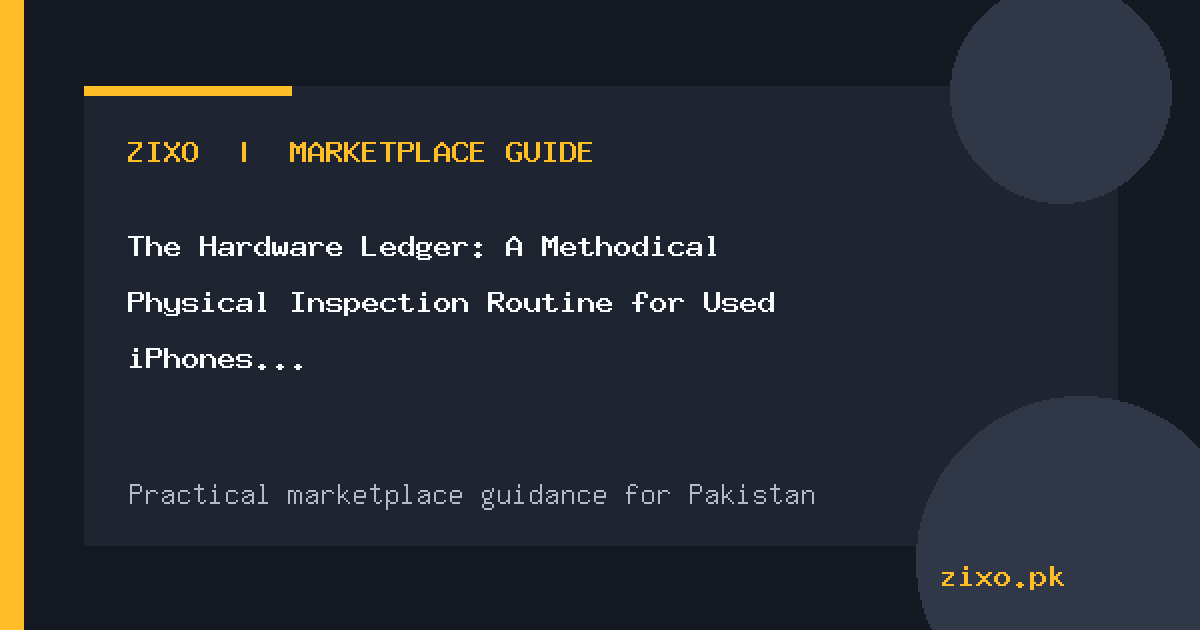 The Hardware Ledger: A Methodical Physical Inspection Routine for Used iPhones in Pakistan