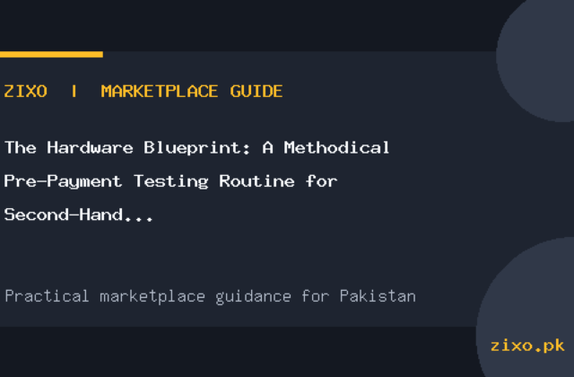 The Hardware Blueprint: A Methodical Pre-Payment Testing Routine for Second-Hand Electronics in Pakistan