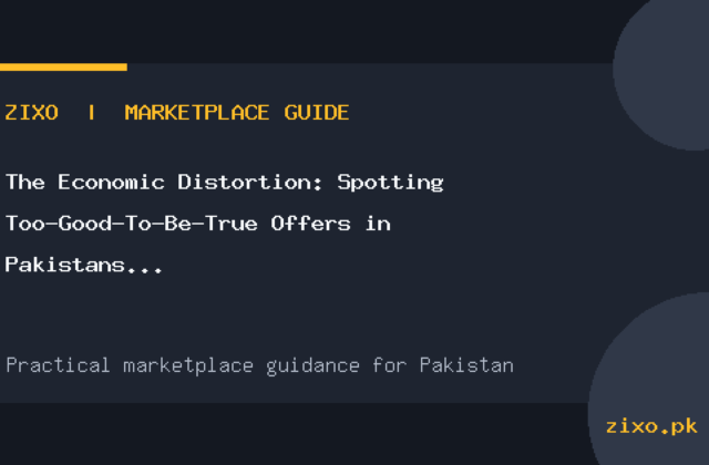 The Economic Distortion: Spotting Too-Good-To-Be-True Offers in Pakistan’s Classifieds