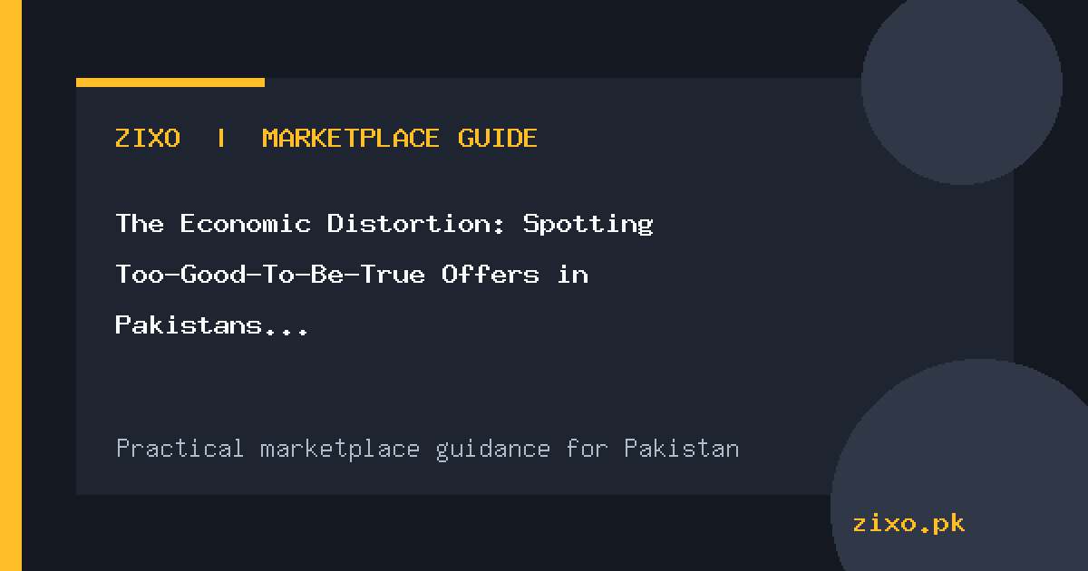 The Economic Distortion: Spotting Too-Good-To-Be-True Offers in Pakistan’s Classifieds