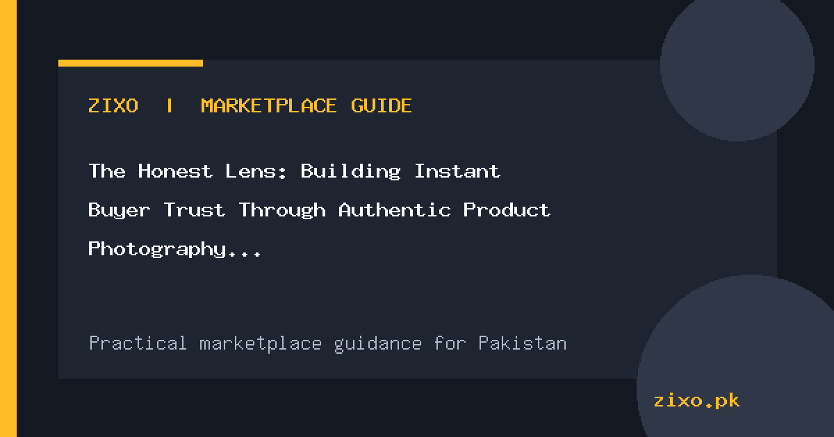 The Honest Lens: Building Instant Buyer Trust Through Authentic Product Photography in Pakistan