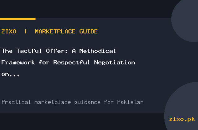 The Tactful Offer: A Methodical Framework for Respectful Negotiation on Pakistani Marketplaces